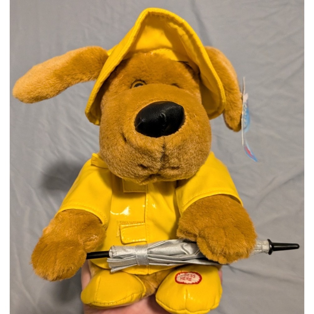 Singing In The Rain 10" Musical Plush Dance Dog Beverly Hills Teddy Bear WORKS